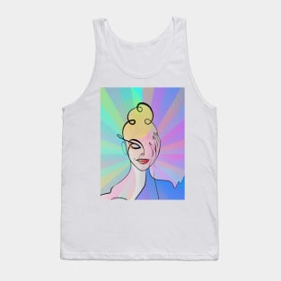 Pop Art - Colorful Woman Portrait Tank Top